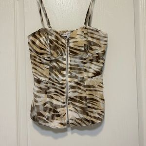 Guess Animal Print Bustier Top